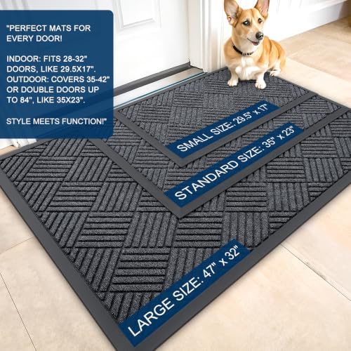 OLANLY Front Door Mat Outside Entrance 35x23, Waterproof Heavy-Duty Doormat - Image 2