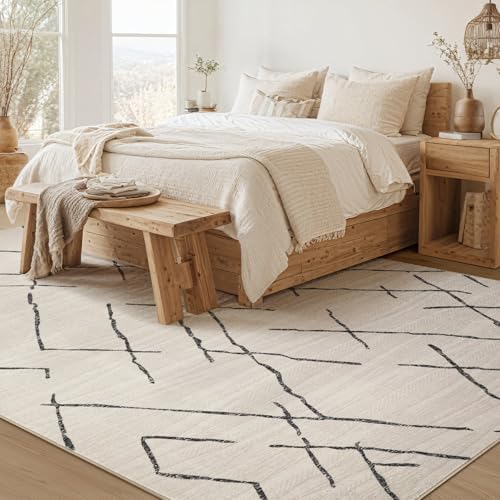 kakania Washable 8x10 Area Rug for Living Room: Boho Geometry Home Decor - Image 4