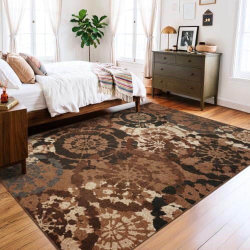 Boho 6x9 Area Rug Washable Non-Slip Non-Shedding Abstract Rug Carpet - Image 6