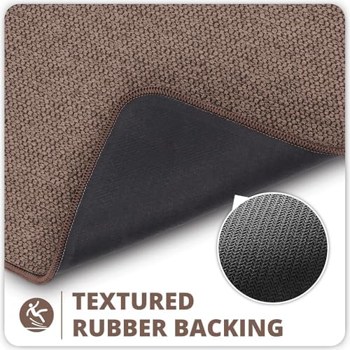 Bath Mat,Ultra Thin Bathroom Runner Rugs,Large Bath Mats for Bathroom,Quick Dry,Non-Slip,Machine Washable,Low Pile,Bath Rug,Shower Outside,Sink,Home Decor Accessories.Brown,1'5"x4'11"（17x59inch） - Image 4