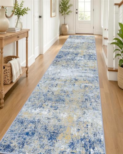 OLANLY 2'6"x14' Washable Runner Rug, Non Slip Carpet for Hallway Kitchen by OLANLY