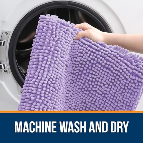 OLANLY Bathroom Runner Rugs 70x24, Extra Soft Absorbent Chenille Bath Rugs - Image 5