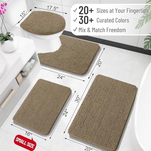 OLANLY Large Bathroom Rugs 50x30, Extra Soft Absorbent Chenille Bath Rugs - Image 2