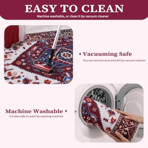 SERISSA 3x5 Washable Non Slip Boho Area Rug for Bedroom - Image 4