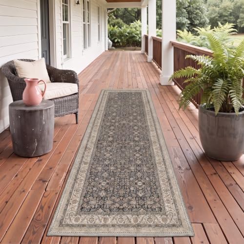 GENIMO 3x5 Outdoor Rug, Washable for Porch and Balcony, Vintage Taupe - Image 5