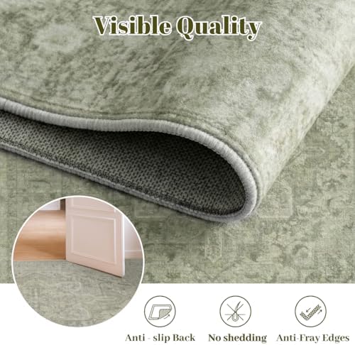 Homemate Washable Rug 10x14 Area Rugs - Vintage Rugs for Living Room - Image 4