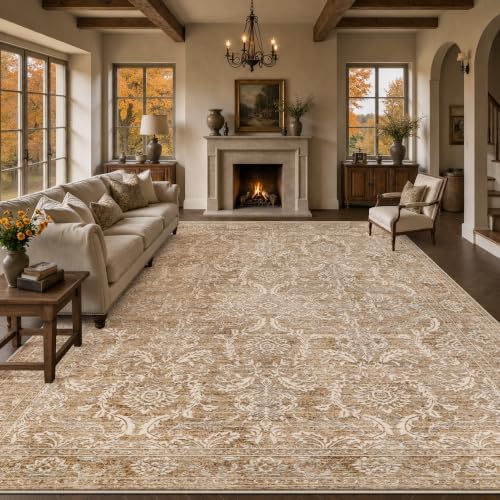 10x12 Area Rugs Living Room: Washable Boho Rug for Bedroom by Unknown