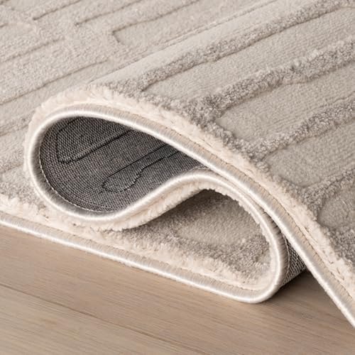Nuloom Kailani Abstract 8' x 10' Machine Washable Area Rug for Living Room Bedroom Dining Room, Grey - Image 6