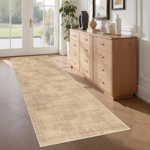 2x6 Runner Rug Non Slip,Washable Hallway Runner Rug,Brown by Restydon