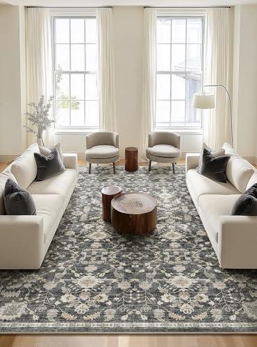 Machine Washable Rugs for Living Room: 10x14 Area Rugs for Bedroom by NoiFamo