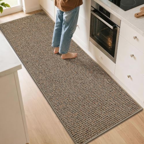 BEQHAUSE Kitchen Runner Rugs 31"x96", Kitchen Mats for Floor, Taupe by BEQHAUSE