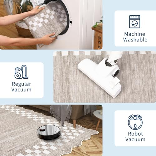 GarveeHome Small Bedroom Area Rug 3x5 Checkered Area Rug for Living Room - Image 7