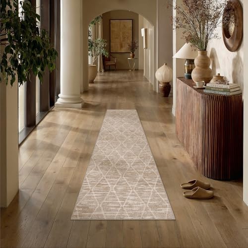 HUGEAR 2x6 Runner Rugs Brown Washable Hallway Rug - Image 2