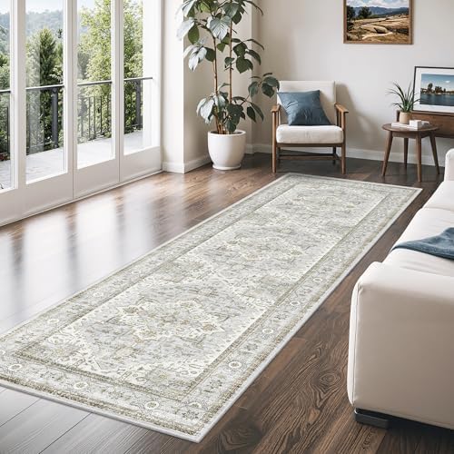 Runner Rug 2x6 Washable Runners for Hallways, Kitchen Runner Entryway Blue - Image 2
