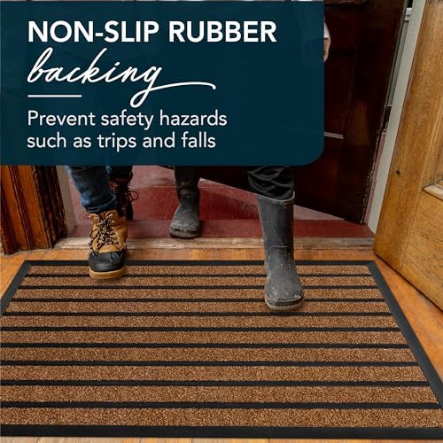 ubdyo Extra Durable Door Mat Outside Entrance (36" x 24", Bright Brown) - Image 6