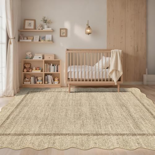 GarveeHome Scalloped Washable Rugs 8x10 Area Rugs for Living Room Non Slip - Image 3