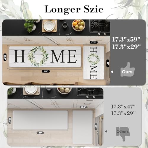 KIMODE Kitchen Mats for Floor 2PCS Anti Fatigue Cushioned Kitchen Rugs - Image 3
