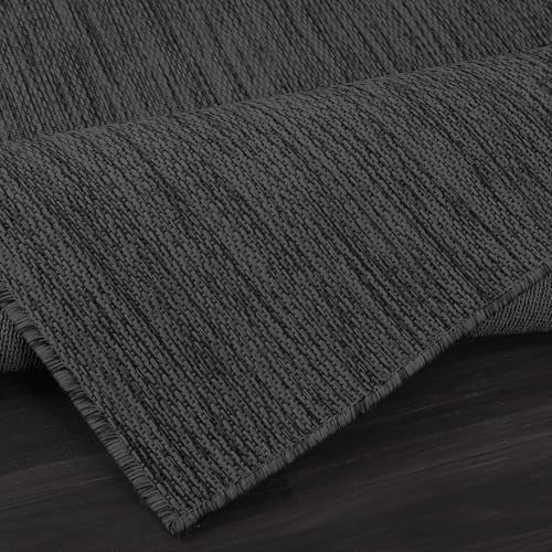 CAMILSON Outdoor Rug 6x9 Modern Area Rugs for Indoor and Outdoor Patios and Porches - Waterproof, Washable, Non-Shedding, Easy-to-Clean Outside Carpet (6 x 9, Solid - Dark Gray) - Image 4