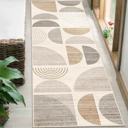 MUJOO Boho Runner Rug Washable,2x6 Area Rugs Non Slip Modern Abstract by MUJOO