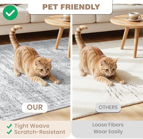 Kitchen Rugs Sets of 2, 2x3 2x4 Rug Runner,Grey - Image 6