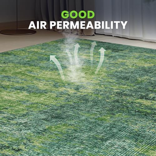 8x10 Green Washable Area Rugs for Living Room,Bedroom,Dining Room,Playroom - Image 6