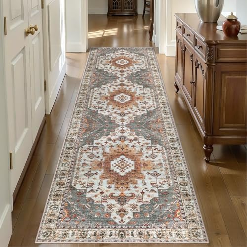 Tangsoo Oriental 2.6x10 Hallway Runner Rugs, Washable Non Slip Rug Runners by Tangsoo