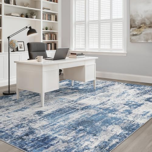 LOONGRUG 6x9 Area Rug Washable Neutral Modern Rug for Living Room Navy Gray - Image 7
