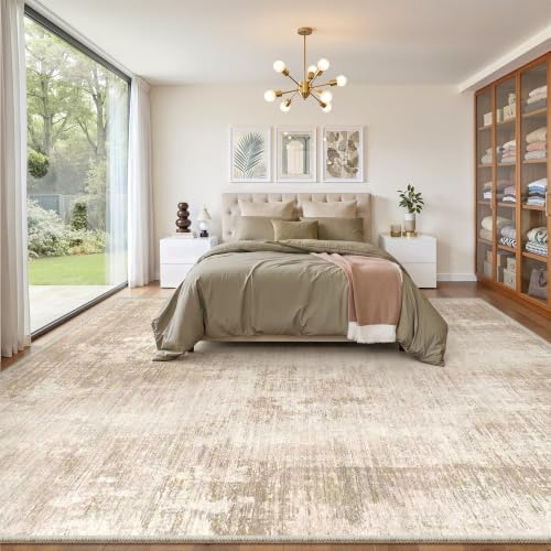 Valenrug 9x12 Area Rug Non Slip, Large Washable Rugs for Living Room Beige - Image 3