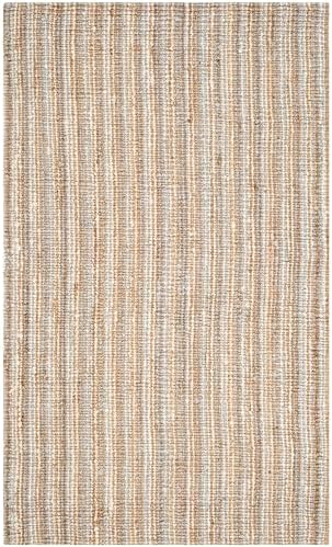 SAFAVIEH Natural Fiber Area Rug 5x8, Jute Knotted Grey & Natural NF447K - Image 3