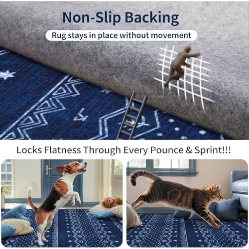 SERISSA 2x5 Washable Non-Slip Boho Runner Rug for Kitchen - Image 5