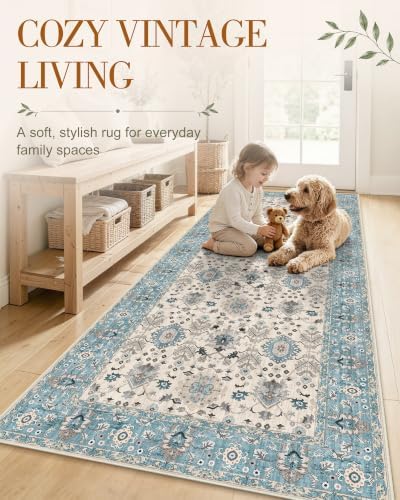OLANLY 2x10 Washable Runner Rug, Soft Non Slip Carpet for Hallway Kitchen - Image 3