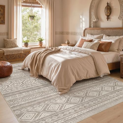 cotiled 6x9 Area Rugs for Living Room: Boho Washable Rug for Dining Room - Image 6