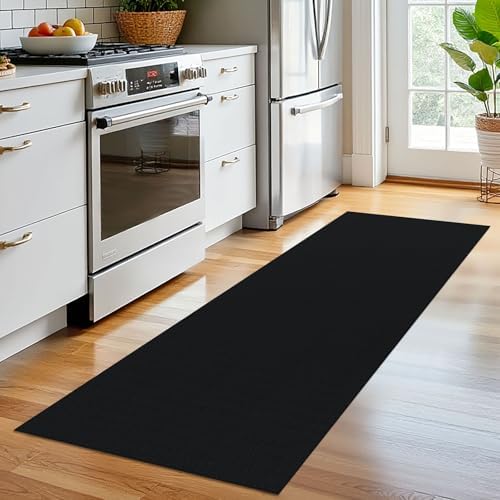 EARTHALL Washable Runner Rug, Non Slip Hall Runner, 2x6 Ft, Black Heather - Image 5