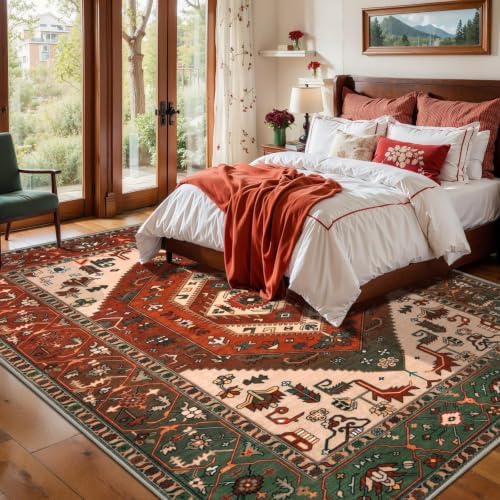 SERISSA 6x9 Washable Non Slip Boho Area Rug for Living Room - Image 3