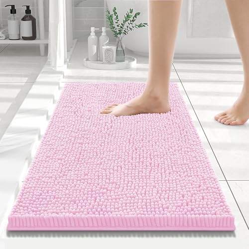 Smiry Bathroom Rugs 24X16, Luxury Chenille Extra Soft Absorbent Bath Mat by Smiry