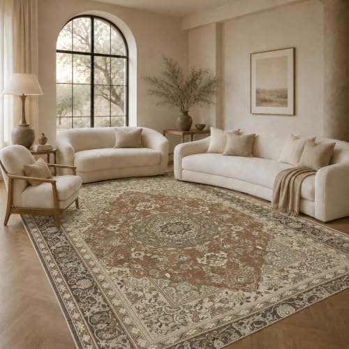 10x12 Area Rugs Washable Large Vintage Rug for Living Room Bedroom by Unknown