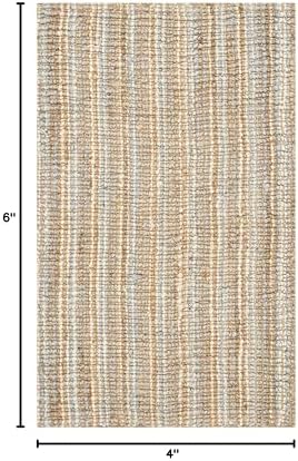SAFAVIEH Natural Fiber Accent Rug 2'6"x4', Jute Knotted Grey NF447K - Image 2