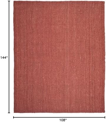 SAFAVIEH Natural Fiber Area Rug 9x12, Jute Knotted Large Rust NF447C - Image 2