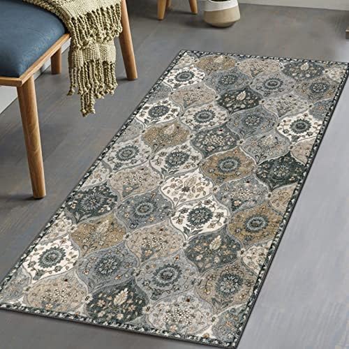 Lahome Moroccan Small Area Rug, 2x4 Rugs for Entryway Kitchen Bedside by Lahome