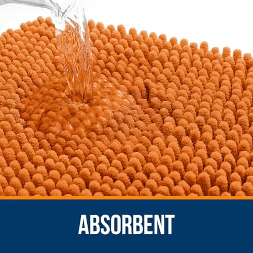 OLANLY Toilet Rugs U-Shaped 20x20, Soft Absorbent Chenille Contour Rugs - Image 4