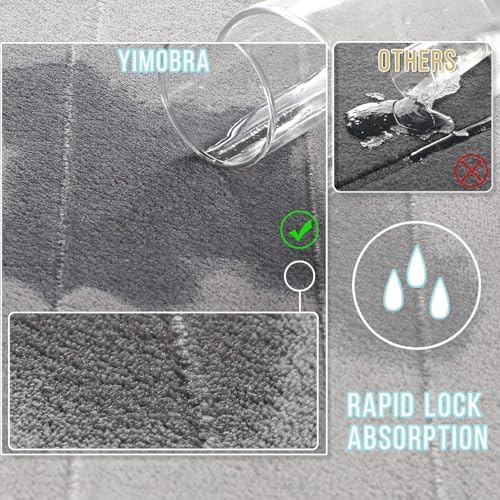 Yimobra 36"x24" + 31.5"x20" + 17"x24" Memory Foam Bath Mat Set 3 Pieces - Image 4