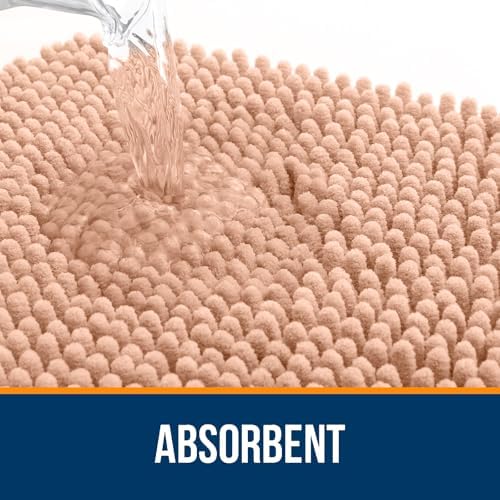 OLANLY Large Bathroom Rugs 44x32, Extra Soft Absorbent Chenille Bath Rugs - Image 4