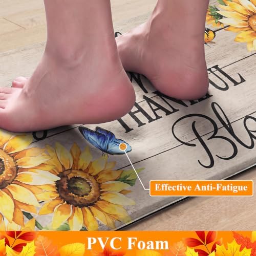 HEBE Fall Kitchen Rugs Set of 2, Anti Fatigue Kitchen Mats for Floor - Image 3