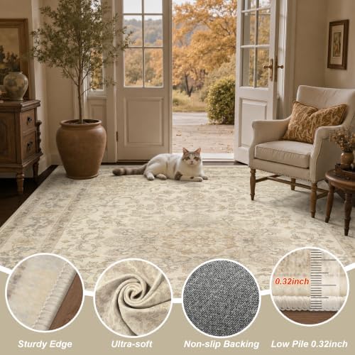 10x12 Area Rugs Living Room: Washable Boho Rug for Bedroom - Image 6