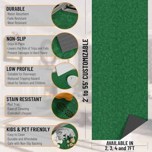 Ottomanso 7x14 Large Waterproof Floor Mat, Non-Slip Indoor Outdoor Door Mat - Image 3