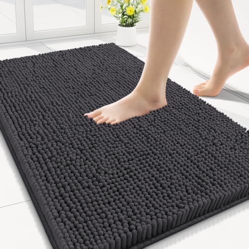 Smiry Bathroom Rugs 30X18, Luxury Chenille Extra Soft Absorbent Bath Mat by Smiry