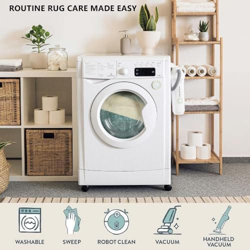 Living Room Rug 6x9 Green Area Rug Machine Washable Carpet Non Slip Indoor Large Rugs for Bedroom, Classroom, College Dorm, Farmhouse, Dining Room, Kids Playroom - Image 6