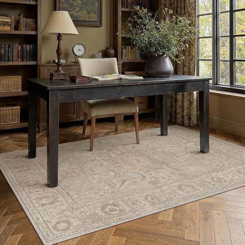 HUGEAR Area Rugs 3x5 Washable Rug Brown by HUGEAR