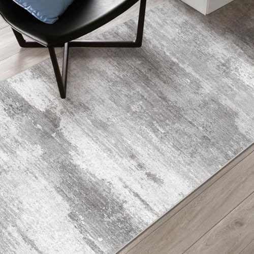 Ksrau 2'6x16 Runner Rug Washable: Non Slip Hallway Floor Carpet Gray White - Image 4