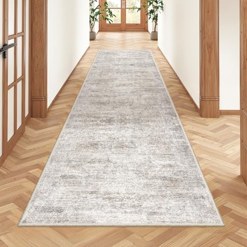 2x7 Runner Rug Non Slip,Washable Hallway Runner Rug,Taupe - Image 3